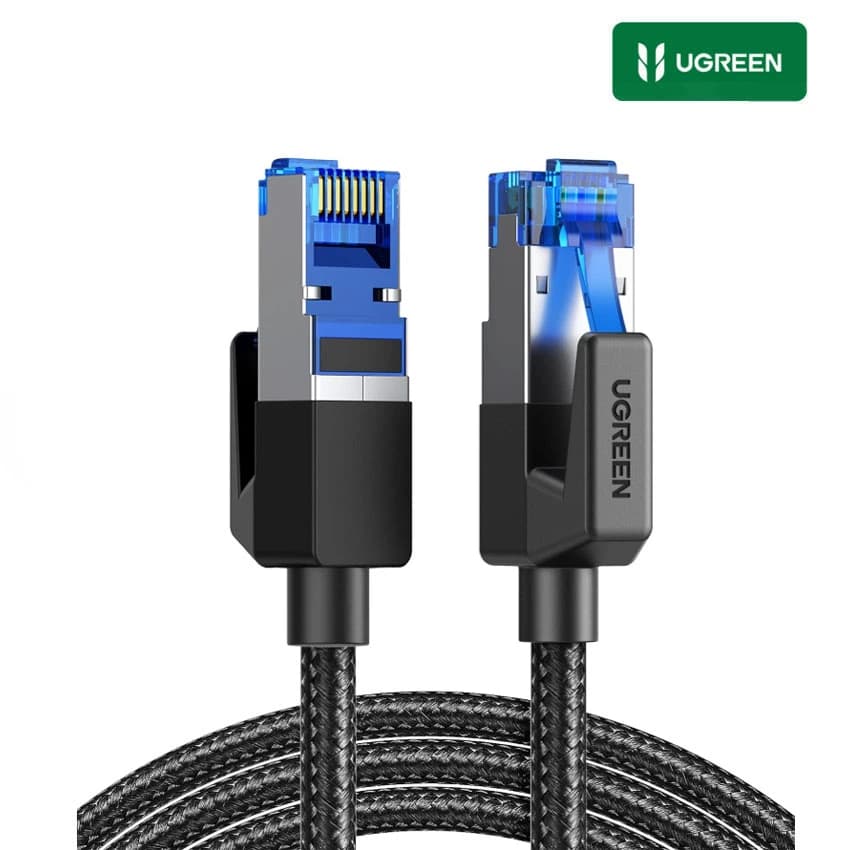 Cable Ethernet UGREEN Cat8, RJ45 Trenzado 40Gbps 2000Mhz Compatible PC Gamer, PS5 Modem Router