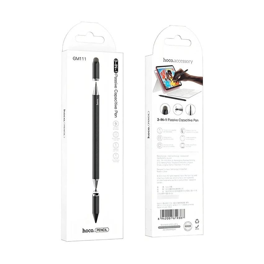 HOCO Universal Pencil Multifunción 3en1 Para Apple iPad, iPhone, Galaxy, Xiaomi Tab