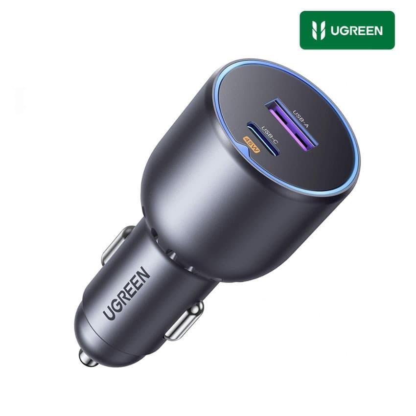 Cargador Carro UGREEN 63W USB-A, USB-C para iPhone 17, Xiaomi, Galaxy
