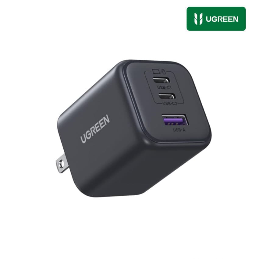 Cargador UGREEN 45W USB-C 3en1 GaN PD 3.0 iPhone 17, iPad, Galaxy