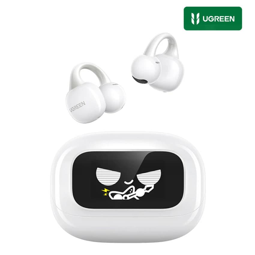 Audifonos UGREEN ClipBuds Magic, Pantalla Smart LCD IPX5 Bluetooth 5.4