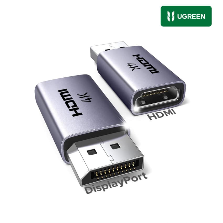 Adaptador Convertidor Ugreen DisplayPort a HDMI 4K@30Hz DP a HDMI (Pack 2)