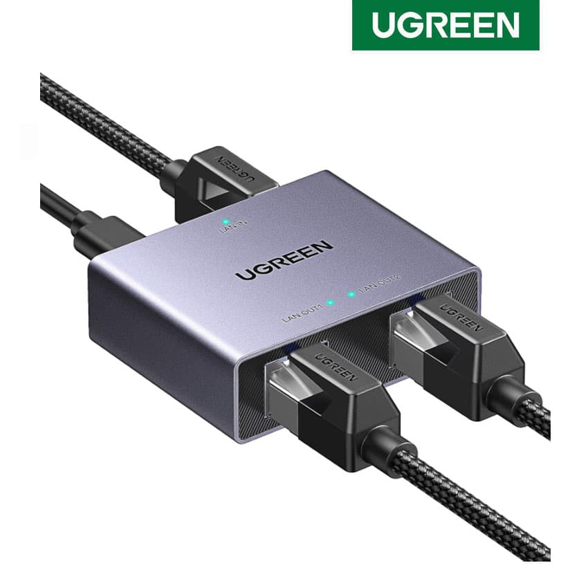 UGREEN Divisor GIGABIT Ethernet RJ45 Splitter LAN 1 a 2 Para PC, PS5, Xbox y TV