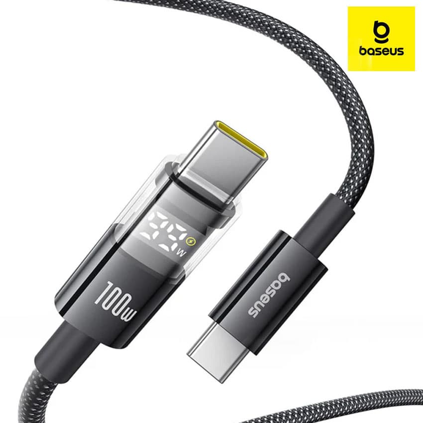 Cable Baseus USB-C 100W LED 2M iPad Huawei Xiaomi iMac MacBook
