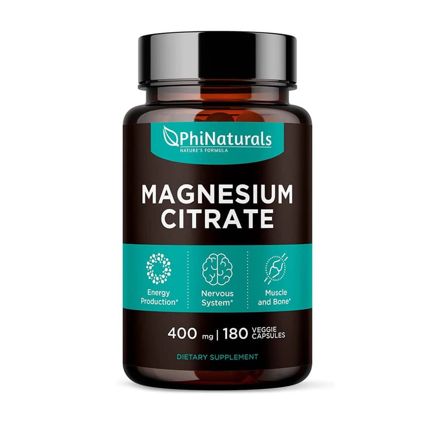 Citrato De Magnesio Magnesium Citrate 400mg X 180 Capsulas