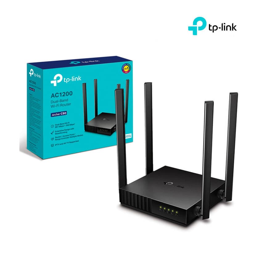 Router Wi-Fi TP-Link Archer C50 Doble Banda AC1200 5GHz 2.4Ghz NW001TPL16