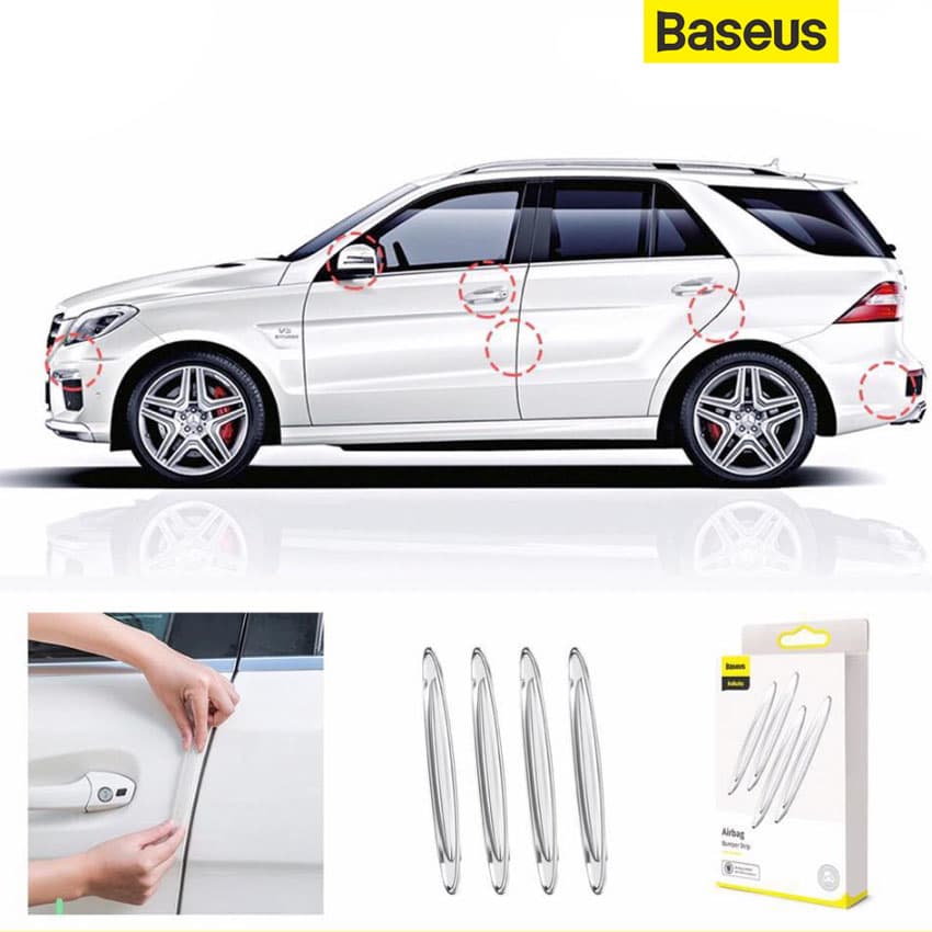 Protector Invisible Airbag Bumper para Puerta de Coche y Espejo, Pack de 4und