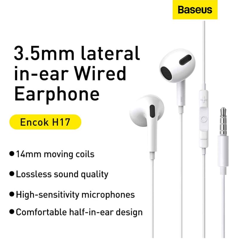 Audifonos Baseus H17 Jack 3.5mm C/ Microfono Para Xiaomi Samsung Android Apple