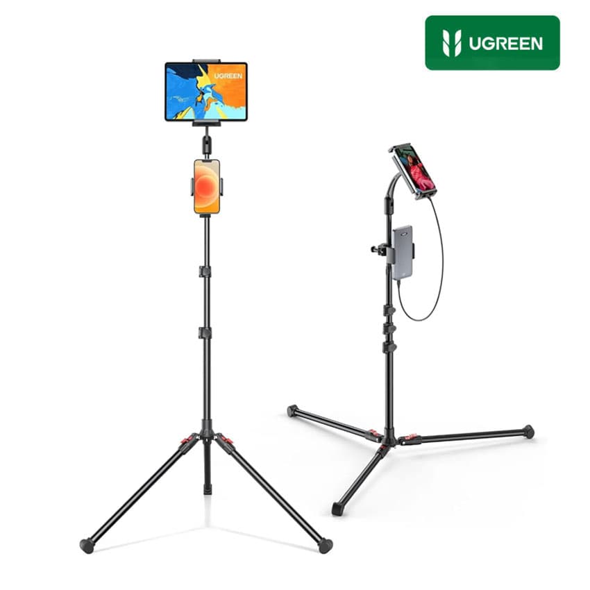 Tripode Ugreen Dual 2en1 para Celular, Tablet, iPhone, iPad de 4,7″ a 13″