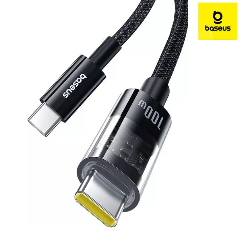 Cable Baseus USB-C a USB-C 100W 1M Para Macbook iPhone Galaxy Pixel