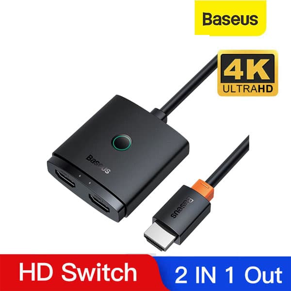 Switch Conmutador Baseus AirJoy Bidireccional 2en1 4K HDMI PS5 TV Box